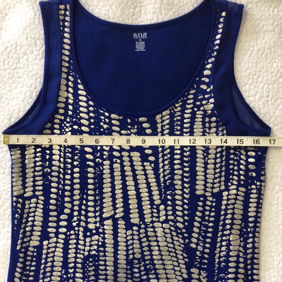 Royal blue and silver tank top. - Picture 4 of 5